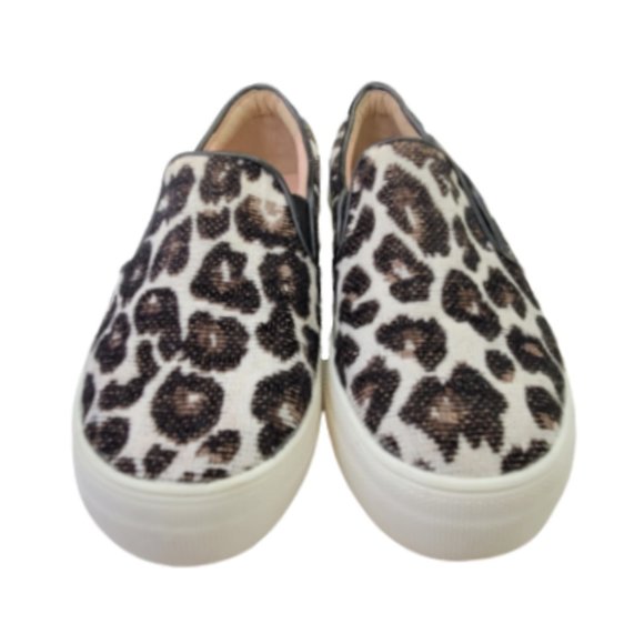 Topshop Leopard Print Canvas Slip On Streetwear Sneaker Shoes Women US 4 EU 37 - Picture 2 of 9